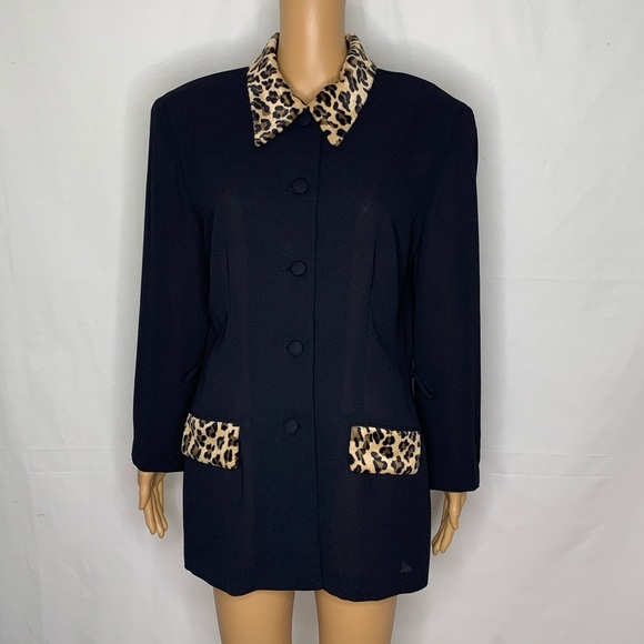 Joseph Ribkoff Jackets & Blazers - Joseph Ribkoff Vintage Leopard Print Blazer Jacket